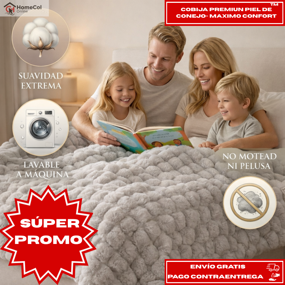 OFERTA ESPECIAL: Cobija Premiun Piel de Conejo™ - Maximo confort